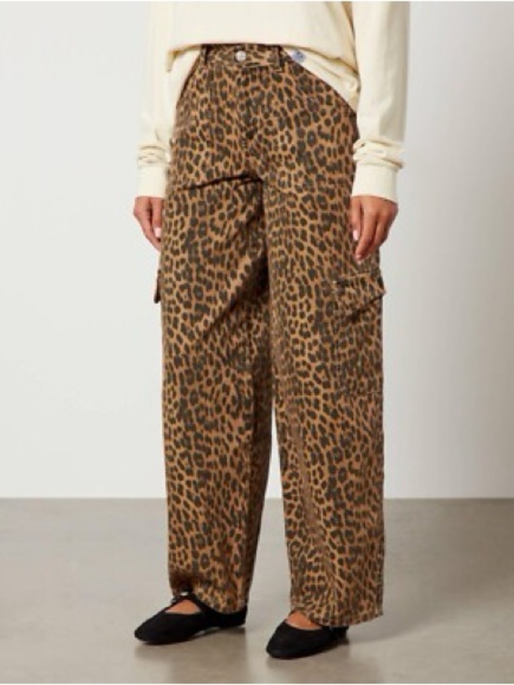 DM Leopard Print Cargo Jean